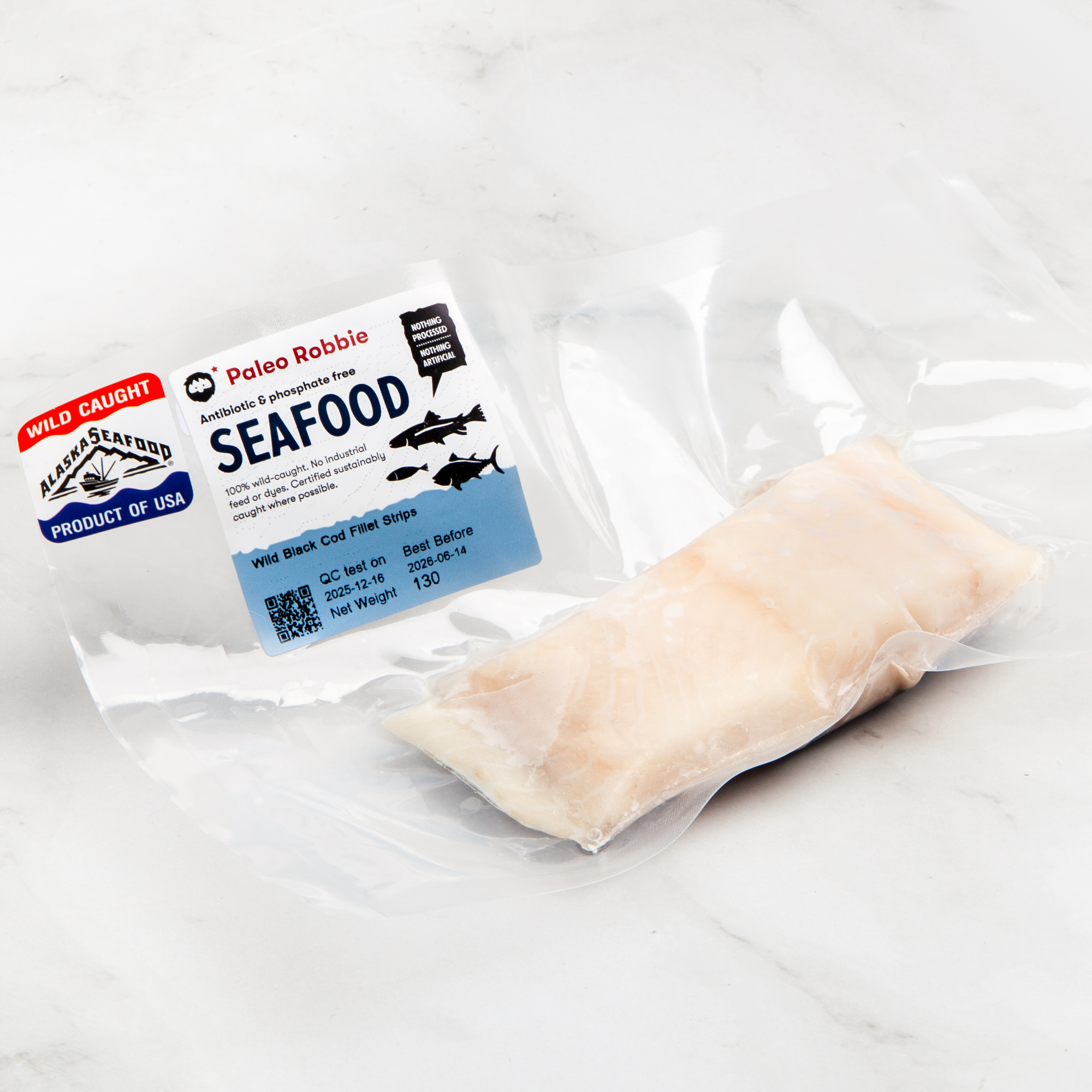 Wild Black Cod Fillet Strips